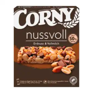 CORNY Nussvoll-Riegel Erdnuss & Vollmilch 96g