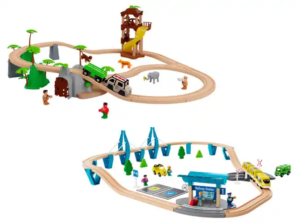 Bild 1 von Playtive Eisenbahn-Set »Dschungel / Passagierzug«, Streckenlänge max. 2,8 m