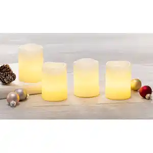 I-Glow LED-Echtwachs-Adventskerzen 4er-Set