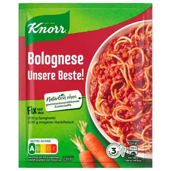 Bild 1 von Knorr Fix Bolognese Unsere Beste!