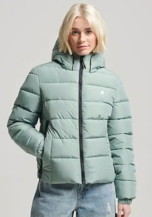 Bild 1 von Superdry Steppjacke HOODED SPIRIT SPORTS PUFFER aus wasserabweisendem Material, Grün