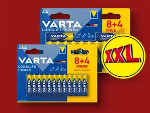 Varta Longlife Power Batterien AAA/AA,  12 Stu