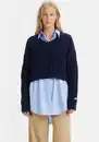 Bild 1 von Levi's® Wollpullover RAE CROPPED SWEATER mit Zopfmuster - super kurz geschnitten, Blau