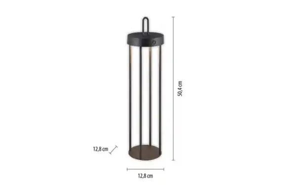 Bild 3 von LED-Akkutischleuchte Anselm, schwarz, 50,4 cm, inkl. Memoryfunktion