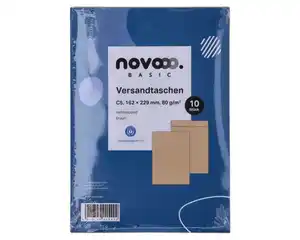 novooo Versandtasche 10er, ohne fenster, C7, haftklebend