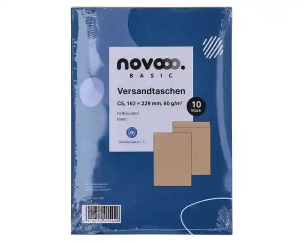 Bild 1 von novooo Versandtasche 10er, ohne fenster, C7, haftklebend