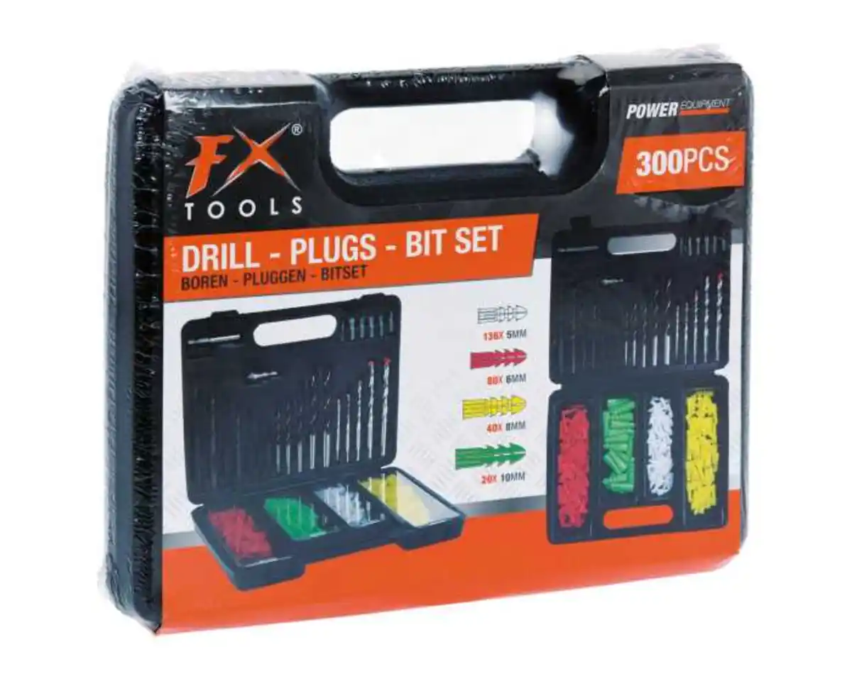 Bild 1 von Bohrer und Dübel-Set aus Metall/Kunststoff 300teilig