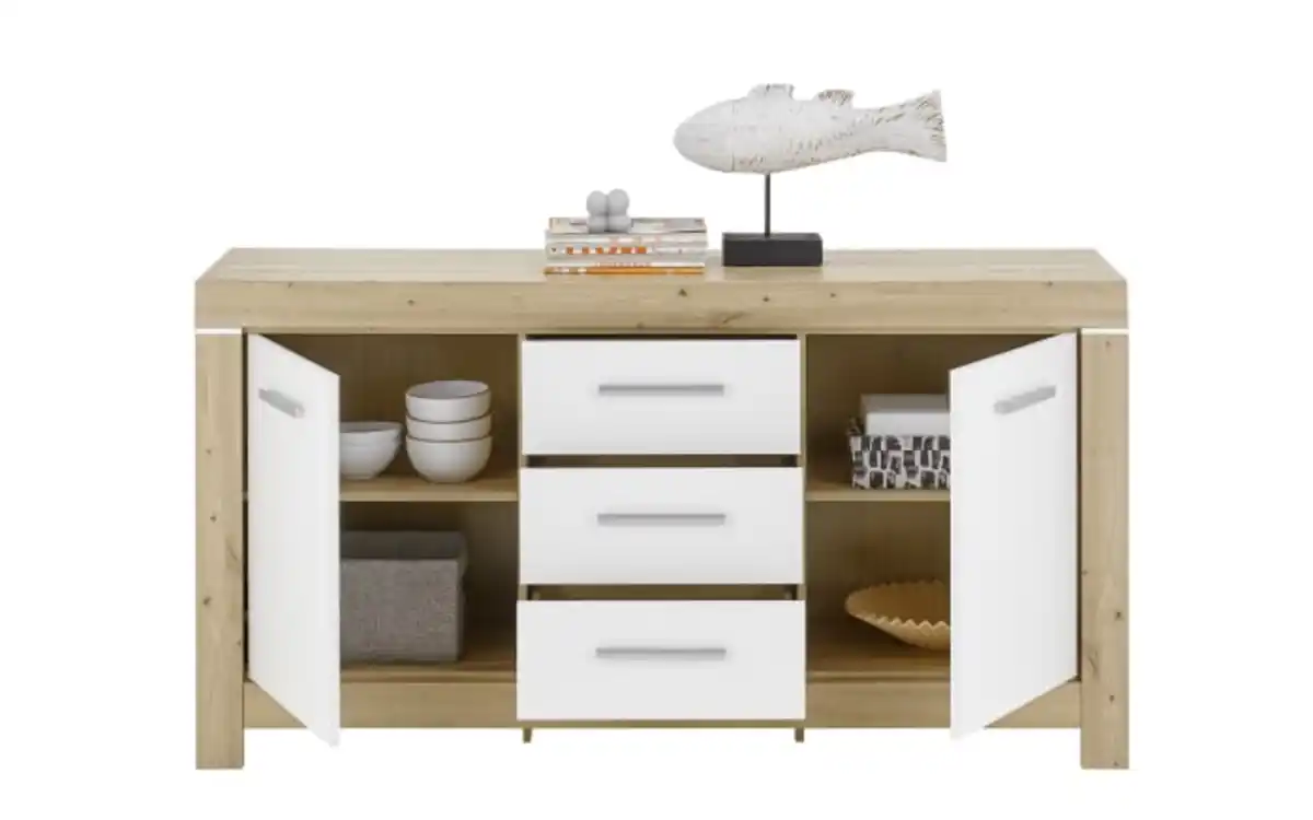 Bild 3 von Bega Hbz Meble - Sideboard Balin, weiß, Artisan Eiche Nachbildung