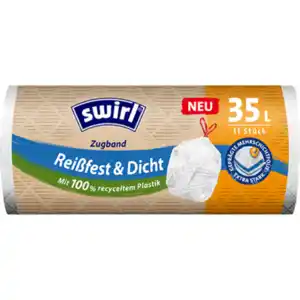 Müllbeutel 35L Zugband mit geprägter Folie Swirl®