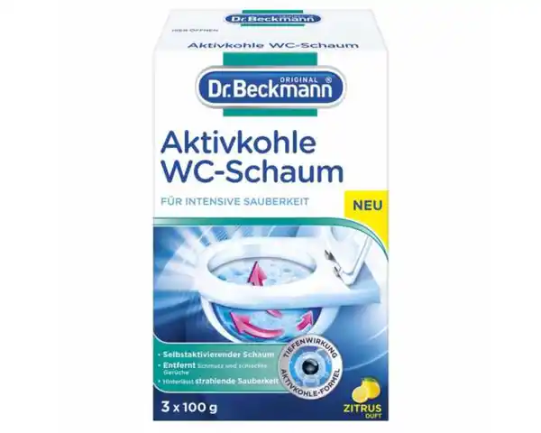 Bild 1 von Dr. Beckmann Aktivkohle WC-Schaum Zitrus 3x 100 g