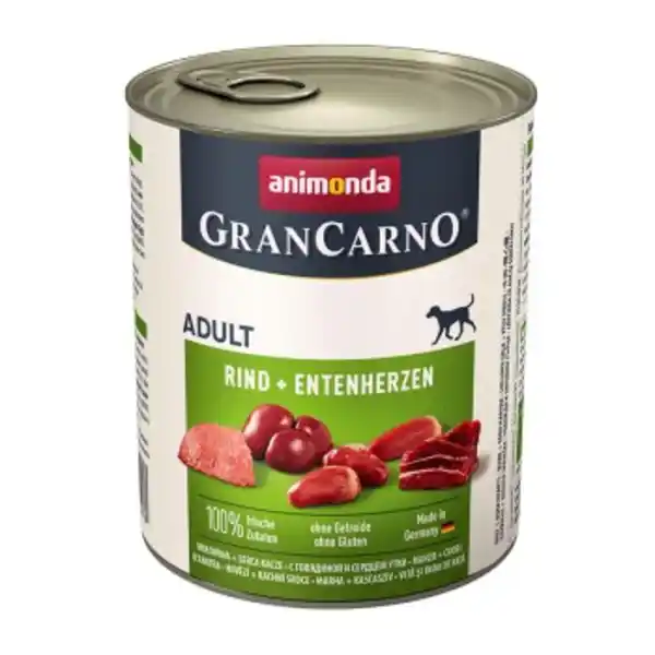 Bild 1 von animonda GranCarno Original Adult Rind & Entenherzen 12x800 g