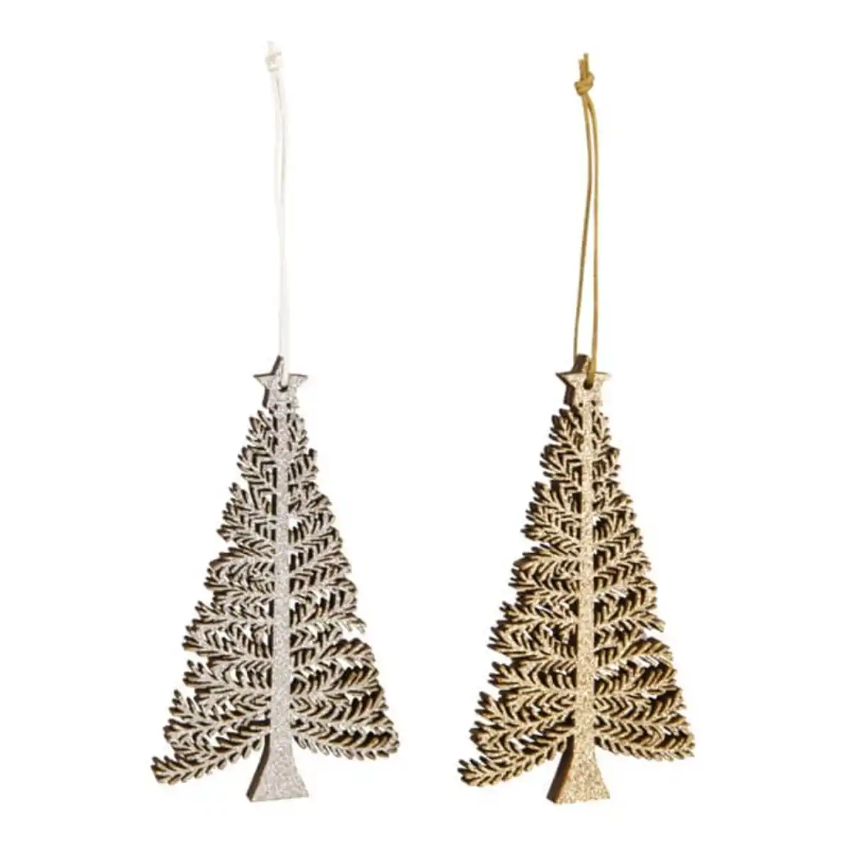 Bild 1 von Dekoh&#228;nger B&#228;ume - silber/gold - ca. 6 x 0,5 x 11 cm - 2 St&#252;ck