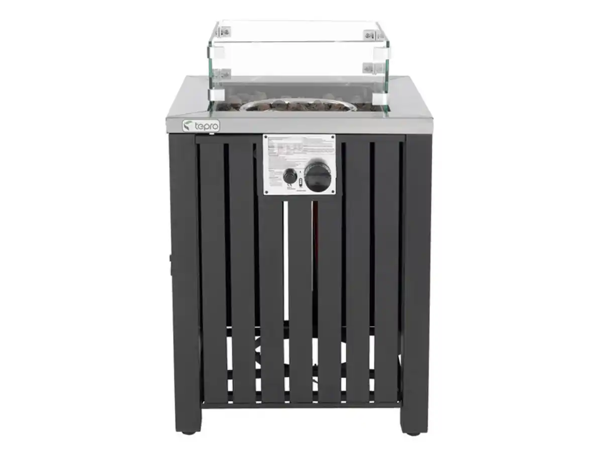Bild 4 von tepro Gasfeuerstelle »Topeka«, L 50 x B 50 x H 62 cm, Glasschutz, aus Stahl