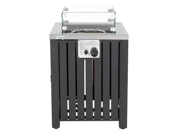 Bild 4 von tepro Gasfeuerstelle »Topeka«, L 50 x B 50 x H 62 cm, Glasschutz, aus Stahl
