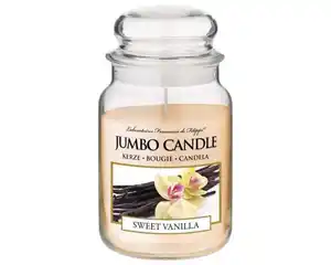 Jumbo Duftkerze im Glas Sweet Vanilla 550 g Brenndauer 150 Stunden