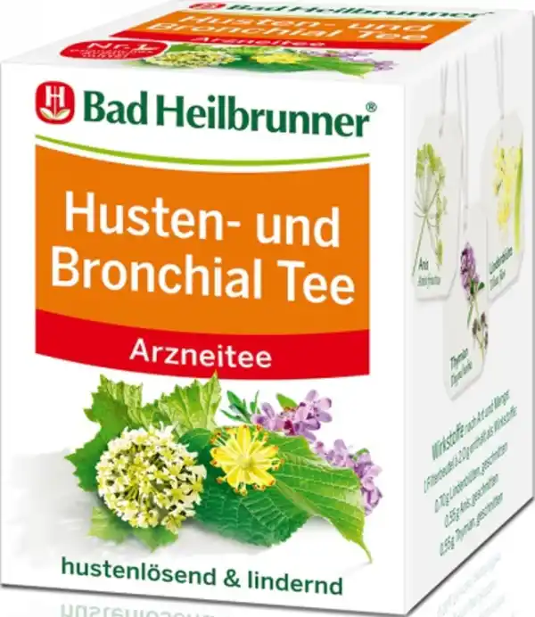 Bild 1 von Bad Heilbrunner Husten- und Bronchialtee 8ST 16G