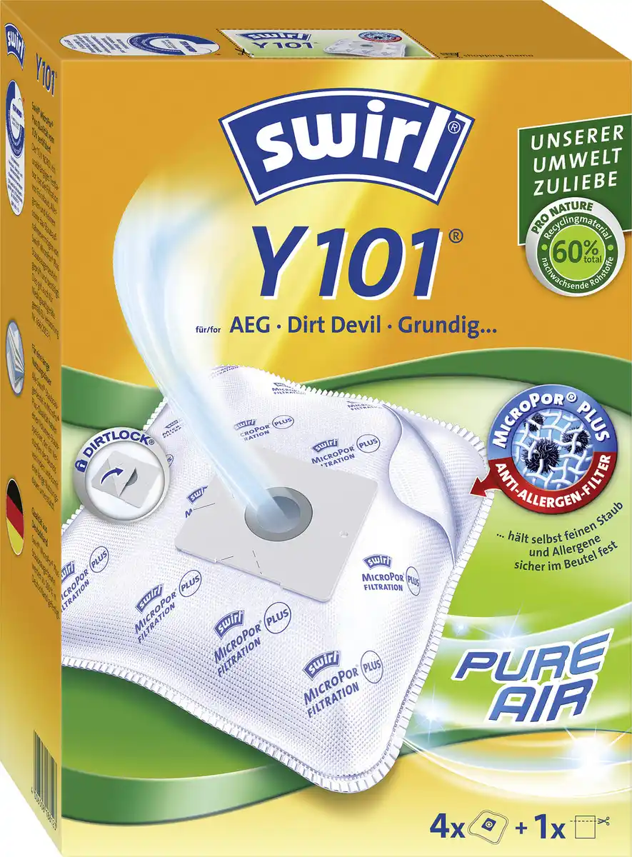 Bild 1 von Swirl MicroPor Plus Y101 Staubfilterbeutel 4ST
