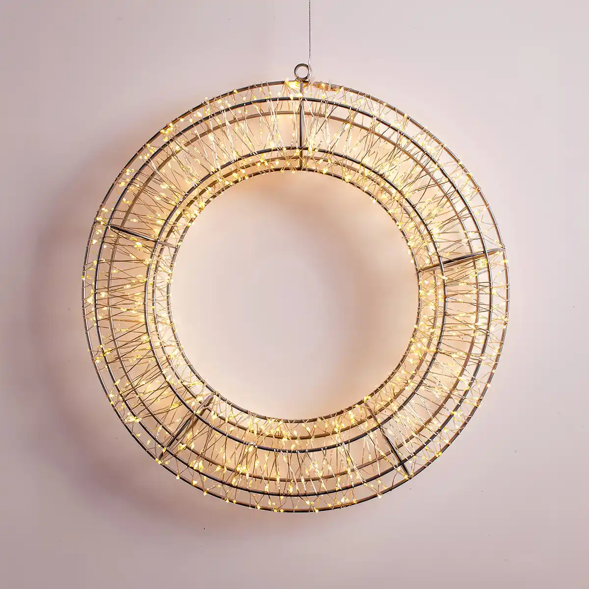 Bild 1 von B-Ware LED Adventskranz Metall 50x8 cm mit Timer