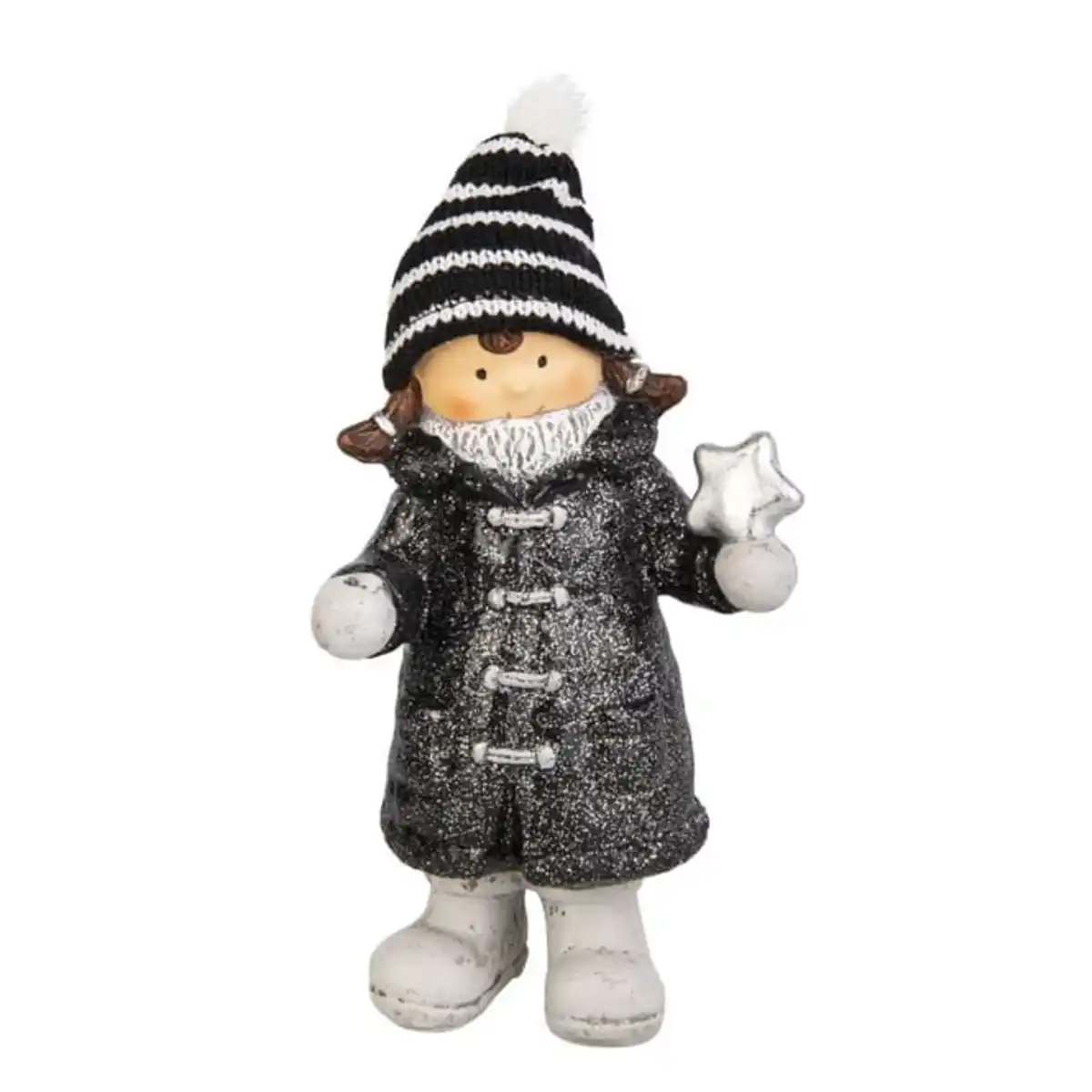 Bild 1 von Winterkind - schwarz/silber - ca. 10 x 7,5 x 18 cm - 1 Stück