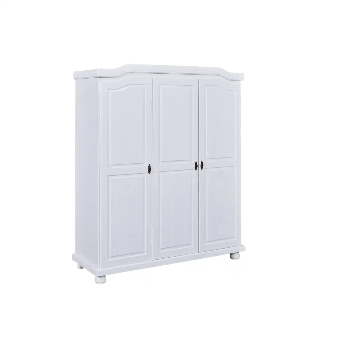 Bild 1 von Inter Link Bauernschrank Hedda 3 Türen aus Kiefer Massivholz weiss lackiert