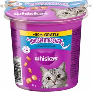 Whiskas Knuspertasche 10x90 g (60 g + 50% gratis) Lachs