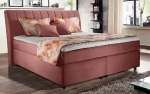 Vito - Boxspringbett Diamanti 4011, lila, 180 x 200 cm, Härtegrad 2 und 3