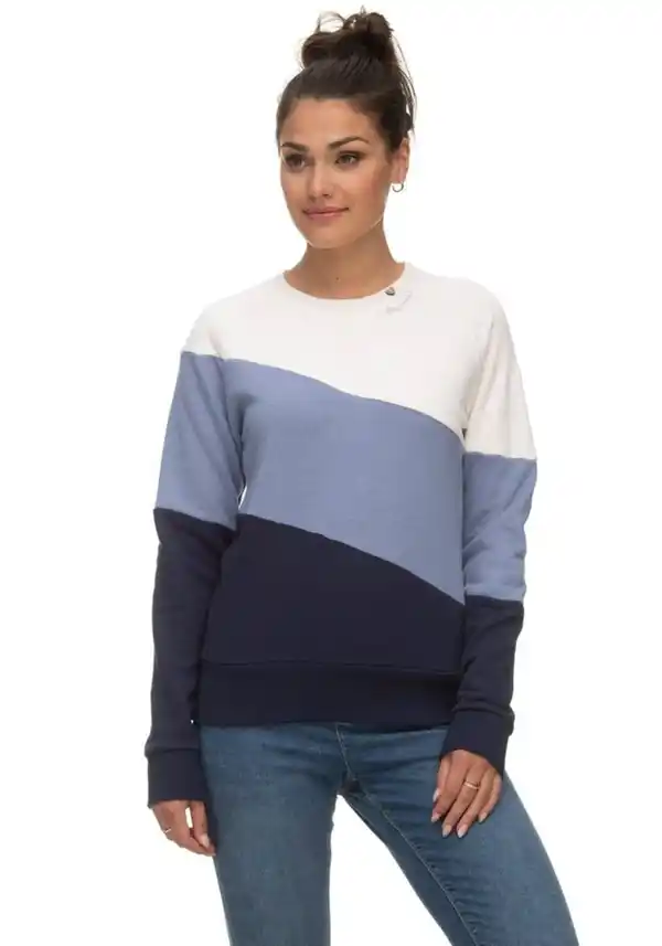 Bild 1 von Ragwear Sweater JOHANKA BLOCK Crew Neck im Color-Blocking Design, Blau