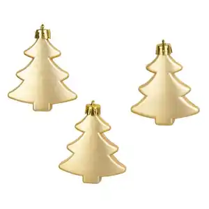 Baumh&#228;nger - Tannenbaum - bruchfest - gold - ca. 6 cm - 6 St&#252;ck