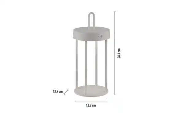 Bild 2 von LED-Akkutischleuchte Anselm, greige, 28,4 cm, inkl. Memoryfunktion