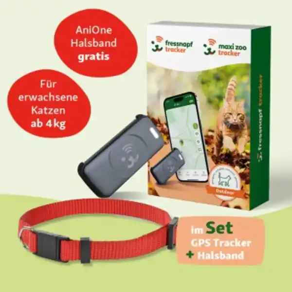 Bild 1 von Fressnapf GPS Tracker Katze + AniOne Sicherheitshalsband Set