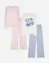 Bild 1 von Kinder Pyjama Set aus Langarmshirt und Hose  - 2er-Pack - rosa