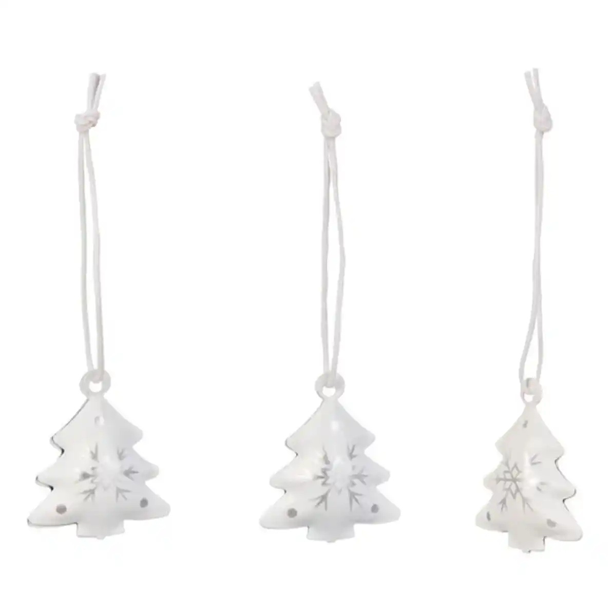 Bild 1 von Dekohänger Bäume - weiß/silber - ca. 3,5 cm - 9 Stück
