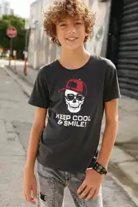 KIDSWORLD T-Shirt KEEP COOL..., Spruch, Grau