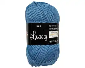 Garn Luxury aus 50% Polyacryl & 50% Polyamid blau 50 g