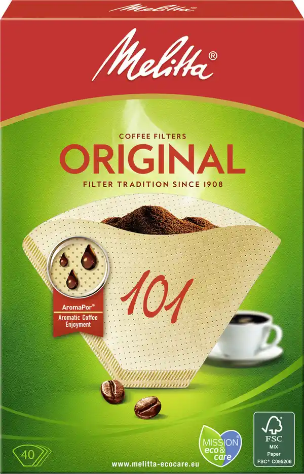 Bild 1 von Melitta Kaffeefilter Original 101 naturbraun 40ST