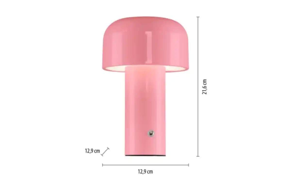 Bild 2 von LED-Akkutischleuchte Agnes, rosa, inkl. Touchdimmer