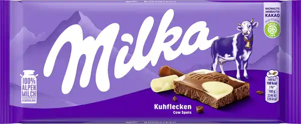 Bild 1 von Milka Kuhflecken Schokolade 100G