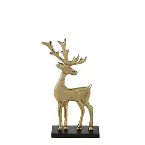 House of Seasons Dekofigur Aluminium Rentier 31 x 16 x 6 cm gold