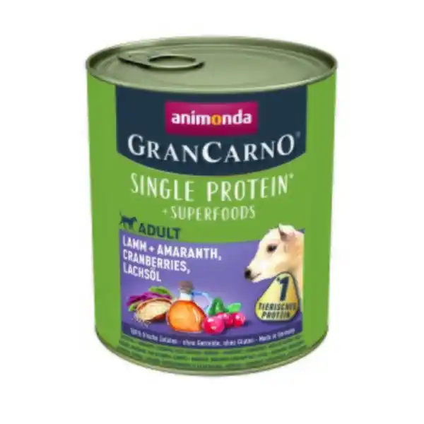 Bild 1 von animonda GranCarno Adult Superfoods Lamm & Amaranth, Cranberries, Lachsöl 12x800 g