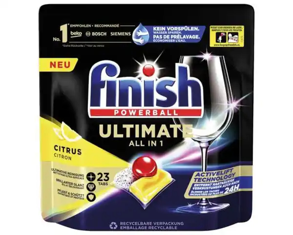 Bild 1 von Finish Ultimate All in 1 Geschirrspül-Tabs mit Citrus-Duft 23er