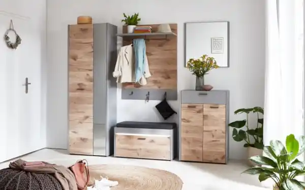 Bild 3 von Vito - Schuhkommode Serata, Eiche-Nachbildung/hellgrau, 85 x 112 cm