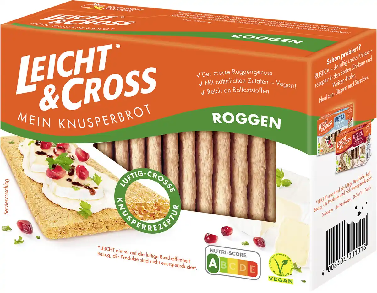 Bild 1 von Leicht & Cross Mein Knusperbrot Roggen 125G