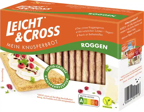 Bild 1 von Leicht & Cross Mein Knusperbrot Roggen 125G