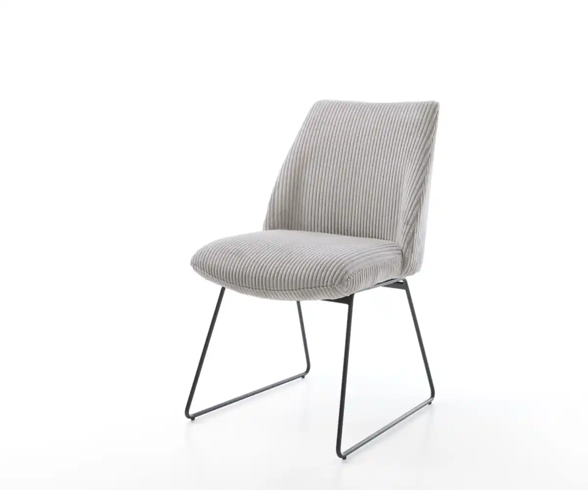 Bild 1 von Esszimmerstuhl Elso-Flex Cord Silbergrau Kufengestell Schwarz Taschenfederkern