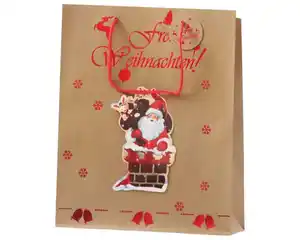 3D Geschenktüte Weihnachten aus Kraftpapier DIN A4 5fach