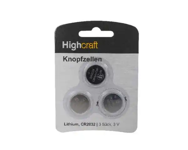 Bild 1 von Highcraft Batterie Lithium CR2032 3er