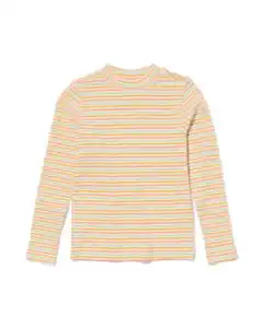 Kinder-T-Shirt mit Rippenstruktur bunt