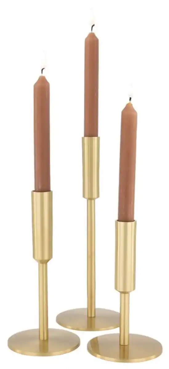Bild 3 von Kerzenhalter, Ø 10.5 x 26 cm, Metall, golden