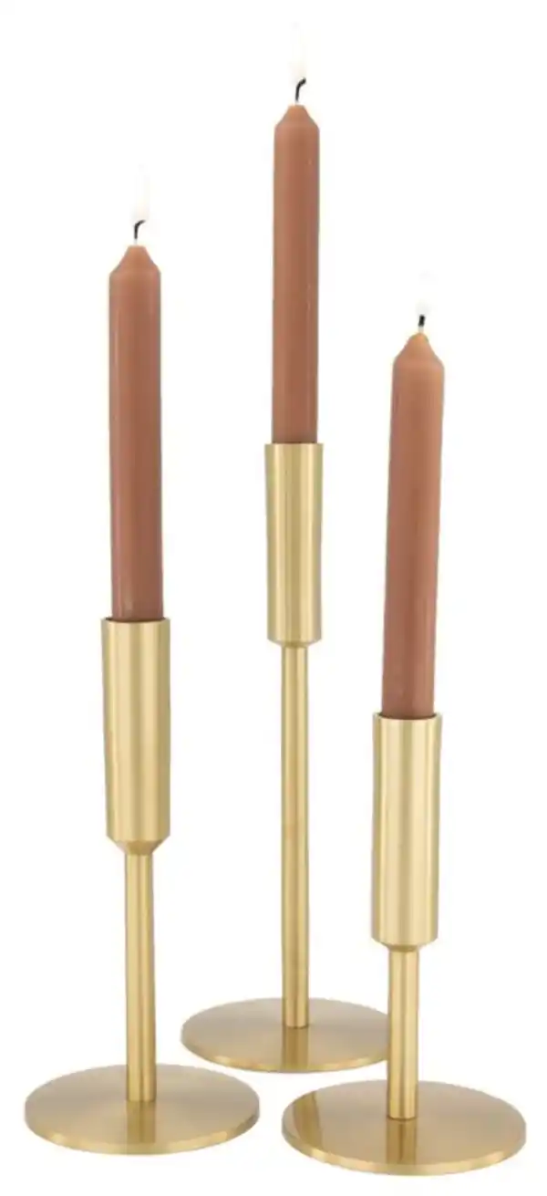 Bild 3 von Kerzenhalter, Ø 10.5 x 26 cm, Metall, golden