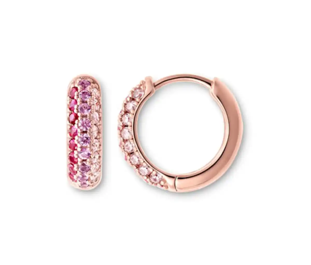 Bild 1 von 925 Silber Creolen pavé